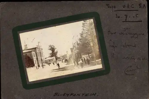 Passepartout Foto Ak Bloemfontein Südafrika, Straßenpartie