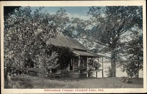 Ak Indiana USA, Crooked Lake, Adirondack Cottage