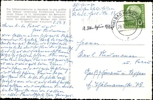 Ak Bad Hersfeld in Hessen, Stiftskirche