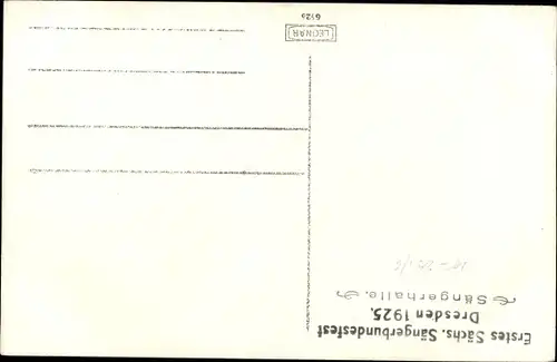 Ak Erstes Sächsisches Sängerbundesfest Dresden 1925, Sängerhalle