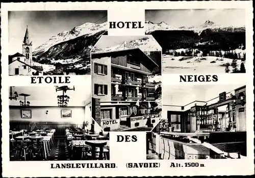 Ak Lanslevillard Savoie, Hotel Etoile des Neiges