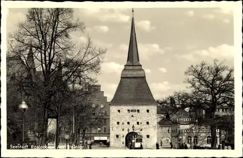 Ak Rostock in Mecklenburg Vorpommern, Partie am Steintor
