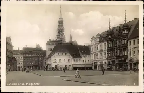 Ak Zwickau in Sachsen, Hauptmarkt