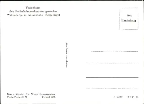 Ak Antonshöhe Breitenbrunn im Erzgebirge, Ferienheim, Speisezimmer