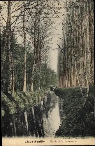 Ak Claye Souilly Seine et Marne, Bords de la Beuvronne