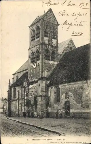 Ak Mézières-sur-Seine Yvelines, L'Eglise