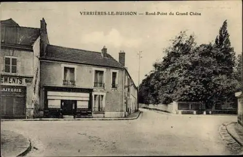 Ak Verrières le Buisson Essonne, Rond Point du Grand Chene