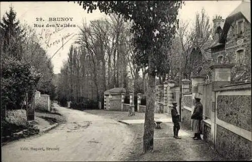 Ak Brunoy Essonne, Rue des Vallees