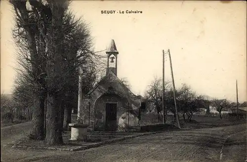 Ak Seugy Val d’Oise, La Calvaire