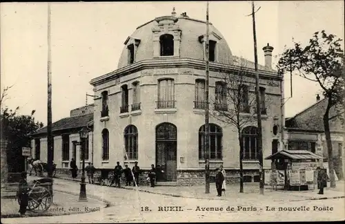 Ak Rueil Hauts-de-Seine, Avenue de Paris, La nouvelle Poste