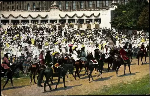 Ak Huldigungsfestzug 1908, Zeit Karls VI, Prinz Eugen mit seinem Stabe