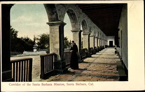 Ak Santa Barbara Kalifornien USA, Corridor of the Mission