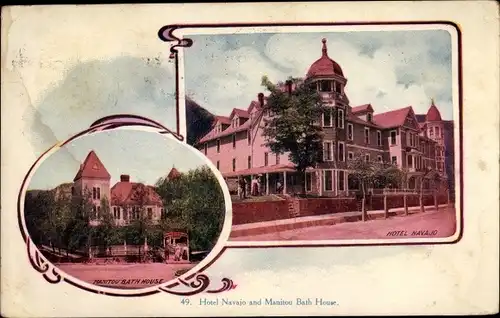 Ak Manitou Quebec, Bath House, Hotel Navajo.