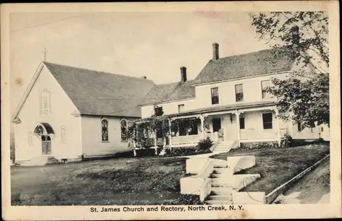 Ak North Creek New York, St James Church, Rectory