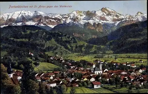 Ak Garmisch Partenkirchen in Oberbayern, St. Anton, Wetterstein