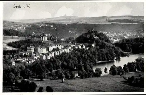 Ak Greiz im Vogtland, Panorama