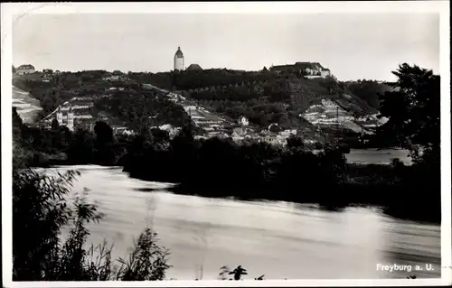 Ak Freyburg an der Unstrut, Flusspartie, Panorama