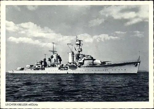 Ak Deutsches Kriegsschiff, Kreuzer Köln