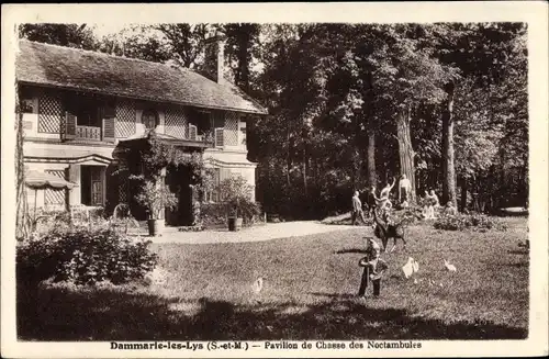 Ak Dammarie les Lys Seine et Marne, Pavillon de Chasse des Noctambules