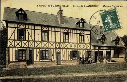 Ak Bourneville Eure, Ferme de Beaumont, Maison Normande