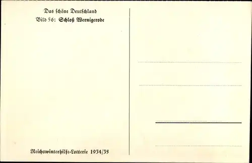 Ak Wernigerode am Harz, Panorama mit Schloss