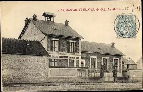 Ak Champmotteux Essonne, La Mairie