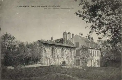 Ak Luzarches Val d’Oise, Propriete Broca, Les Ruines