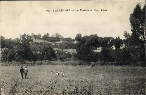 Ak Luzarches Val d’Oise, Les Prairies de Saint Comte