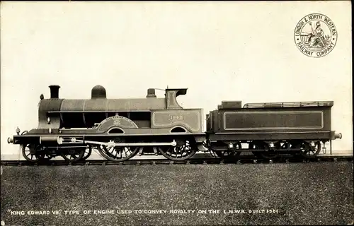 Ak Britische Eisenbahn, London and North Western, King Edward VII Type Engine
