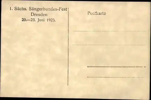 Foto Ak Dresden Zentrum, I. Sächs. Sängerbundesfest 1925, Halle