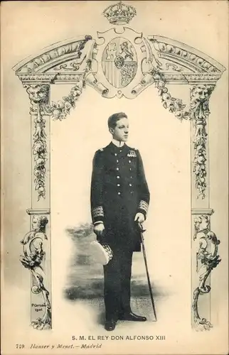 Ak Don Alfonso XIII, König Alphons von Spanien