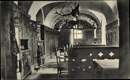 Ak Salzburg in Österreich, Gablerbräu Rupertistüberl, Innenansicht