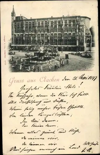 Ak Aachen in Nordrhein Westfalen, Rathaus