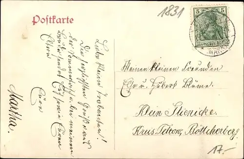 Ak Klessen Kleßen Görne Kreis Havelland, Dorfstraße, Parkansicht, Schloss