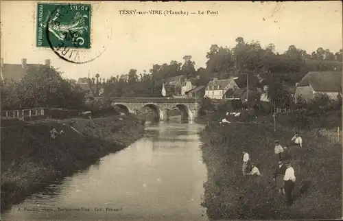 Ak Tessy sur Vire Manche, Le Pont