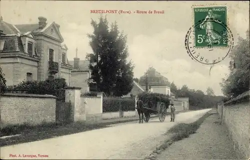 Ak Breuilpont Eure, Route de Breuil