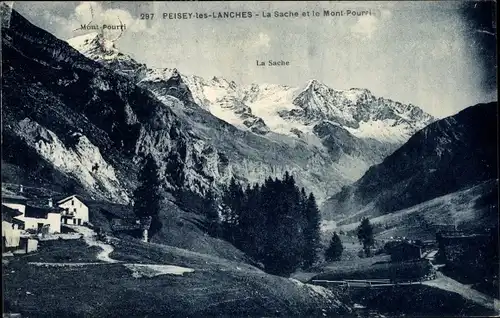 Ak Les Lanches Peisey Nancroix Savoie, La Sache et le Mont Pourri