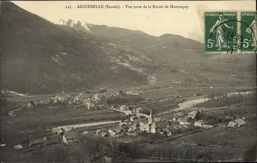 Ak Aiguebelle Savoie, Vue prise de la Route de Montsapey
