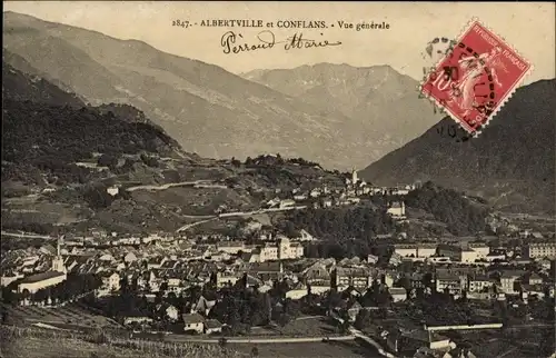 Ak Albertville et Conflans Savoie, Gesamtansicht