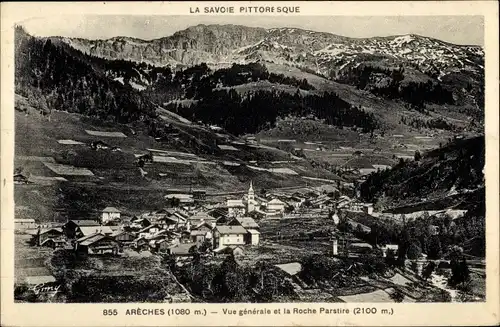 Ak Areches Savoie, Gesamtansicht, Roche Parstire