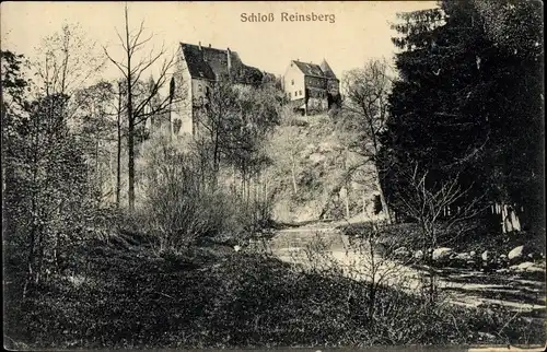 Ak Reinsberg in Sachsen, Partie mit Schloss