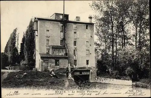 Ak Meaux Seine-et-Marne, Le Moulin Pommier