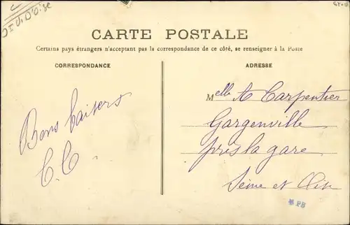 Ak Théméricourt Val-d’Oise, Le Clocher et le Chateau