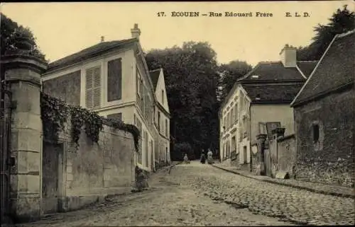 Ak Ecouen Val d’Oise, Rue Edouard Frere