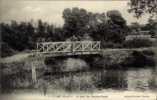 Ak Cande Maine et Loire, Le pont des Moulins Neufs