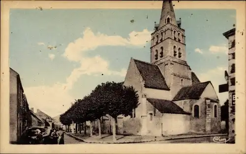 Ak La Chapelle Saint Martin Loir et Cher, Place de l'Église