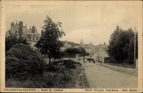 Ak Vallières les Grandes Loir et Cher, Route de Souvigny