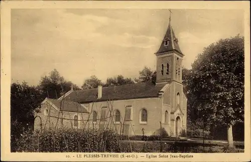 Ak Plessis Trevise Val de Marne, Eglise Saint Jean Baptiste