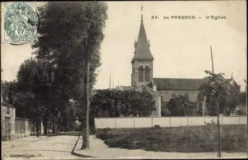 Ak Perreux Val de Marne, L'Eglise