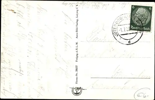 Ak Jüterbog in Brandenburg, Fliegeraufnahme